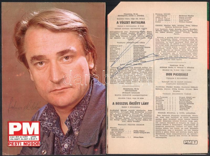 A Pesti Műsor címlapjai rajta Avar István Sinkó László, Mensáros László, Makay Margit, Tolnai Miklós, Gábor Miklós, Polgár László, Miller Lajos, Nagy János, László Margit autográf aláírásaival. - Image 4