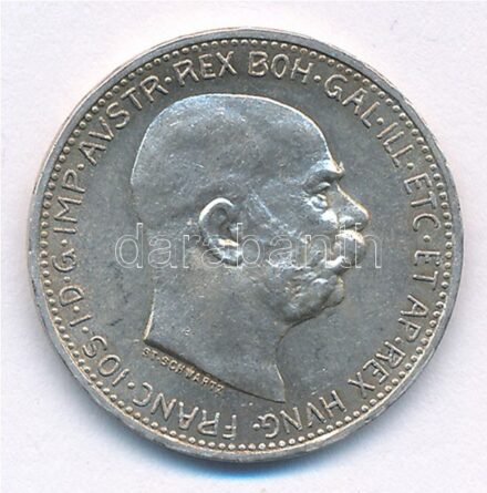 Ausztria 1912. 1K Ag 'Ferenc József' T:1-,2 patina Austria 1912. Corona Ag 'Franz Joseph' C:AU,XF patina Krause KM#2820