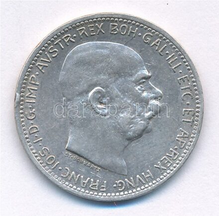 Ausztria 1916. 1K Ag 'Ferenc József' T:2 patina Austria 1916. 1 Corona Ag 'Franz Joseph' C:XF patina Krause KM#2820