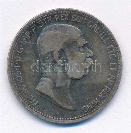 Ausztria 1908. 1K Ag 'Ferenc József - Jubileum' T:3 patina Austria 1908. 1 Corona Ag 'Franz Joseph - Jubilee' C:F patina Krause KM#2808