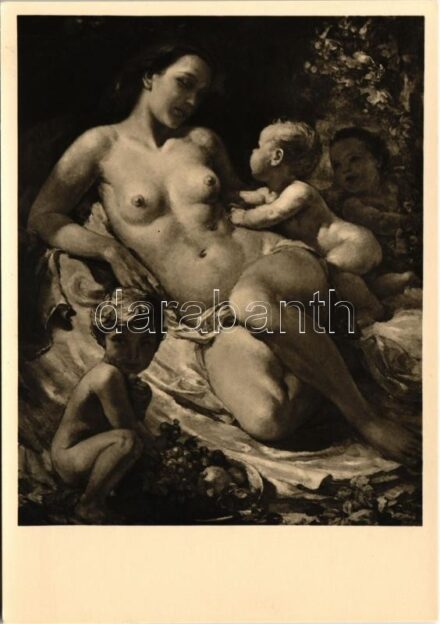 Fruchtbarkeit. München, Haus der Deutschen Kunst / Erotic nude lady art postcard s: Heymann