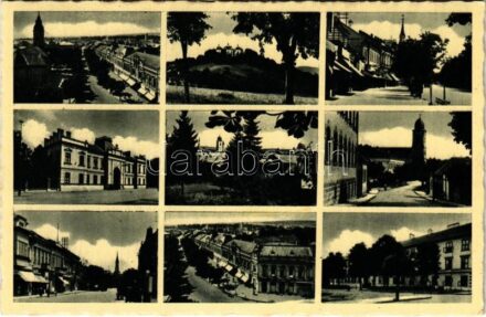 Losonc, Lucenec; mozaiklap. Filó M. kiadása / multi-view postcard