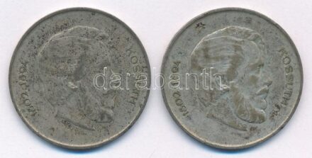 1947. 5Ft Ag 'Kossuth' (2x) T:3 patina Adamo F8.1