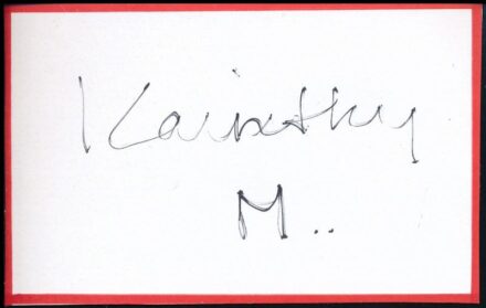 Karinthy Márton (1949-2019) Kussuth-díjas rendező autogramja