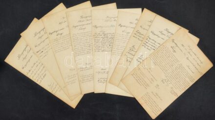 1895 Moson vármegye közigazgatási iratai gr. Pálffy-Daun Viktor főispán aláírásával