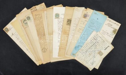 20 db régi okmánybélyeges irat