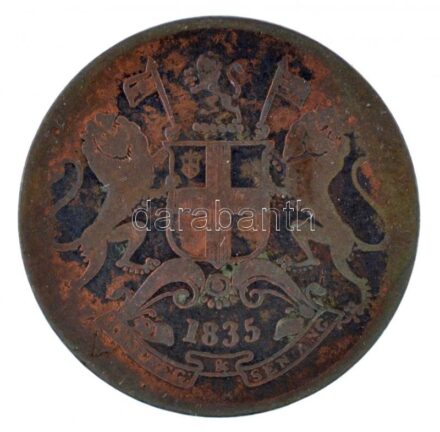 Brit-India / Kelet-Indiai Társaság 1835. 1/4A Cu T:3 British India / East India Company 1835. 1/4 Anna Cu C:F