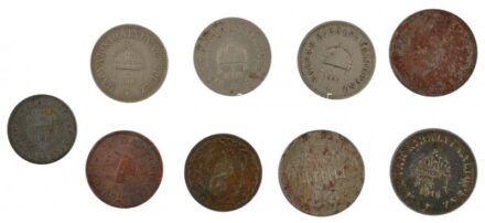 1895KB-1909KB 2f Br (2xklf) + 1918KB 2f Fe + 1893KB-1908KB 10f Cu-Ni (3xklf) + 1916KB-1920KB 20f Fe (3xklf) T:2-,3