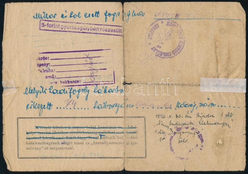 1946 Igazolvány hadifogságból visszatért részére - Image 2