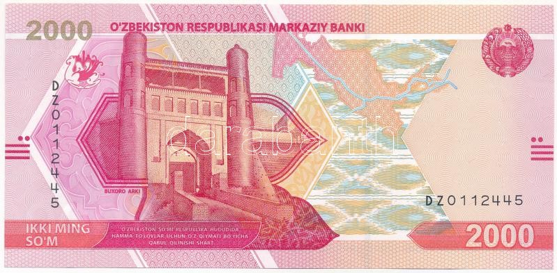 Üzbegisztán 2021. 2000S 'DZ 0112445' T:II Uzbekistan 2021. 2000 So'm 'DZ 0112445' C:XF Krause P#87