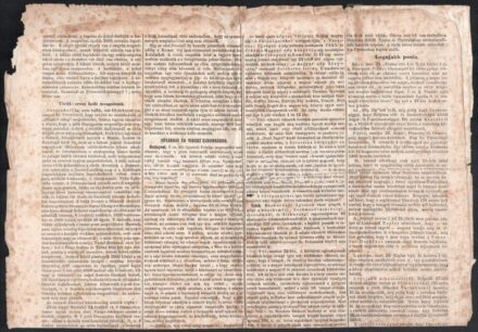1854 Pesti Napló egy száma benne a krími háború híreivel