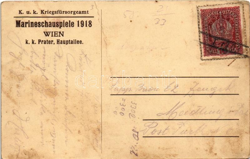 Marine-Schauspiele 1918. Auf dem Meeresgrunde. Ausführung Prof. H. Kautsky u. F. Rottonara Wien / WWI Austro-Hungarian Navy, K.u.K. Kriegsmarine, mariner theatre play (fa) - Image 2