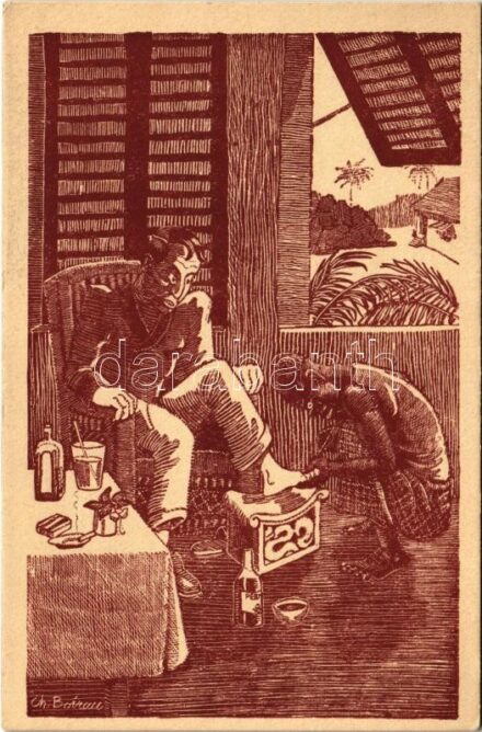 En Afrique 4. - Les Chiques / African humour, The African ticks s: Ch. Boirau