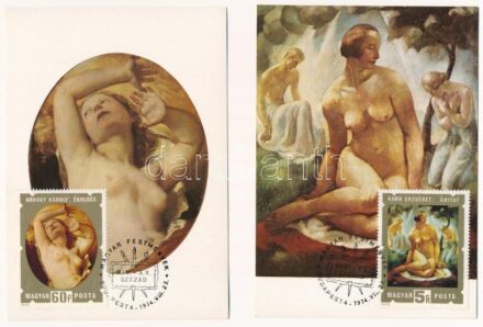 Szinyei Merse Pál - 8 db modern Carte Maximum (CM) képeslap