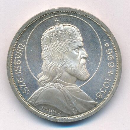 1938. 5P Ag 'Szent István' T:1- patina Adamo P8.1