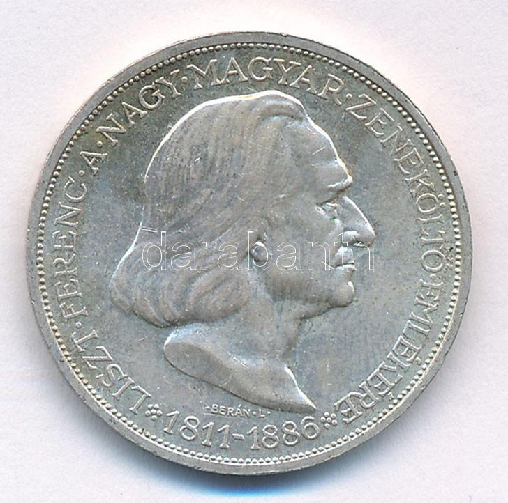 1936. 2P Ag 'Liszt' T:2 kis patina Adamo P7.3