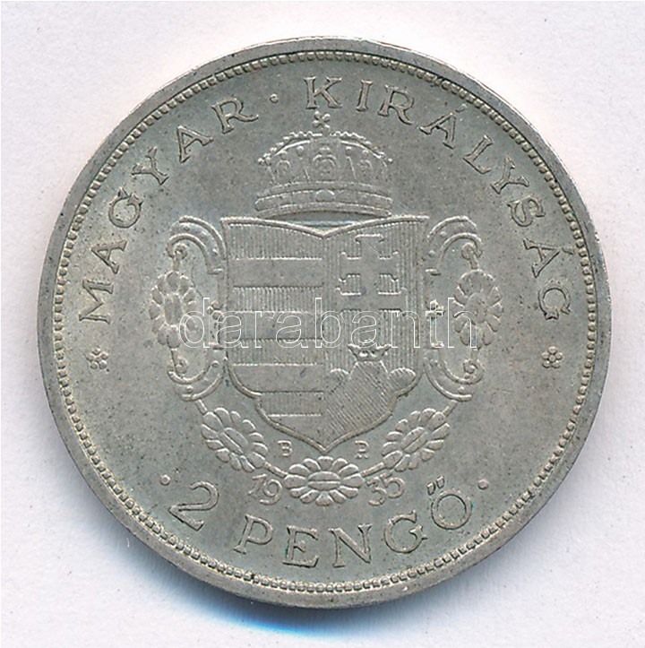 1935. 2P Ag 'Rákóczi' T:1- patina Adamo P7.2 - Image 2
