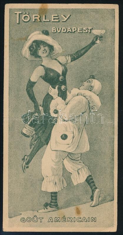 cca 1920-1930 Törley Budapest Gout Américain számolócédula, hajtásnyommal, kissé foltos