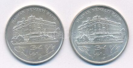 1993. 200Ft Ag 'MNB' (2x) T:1- Adamo F13