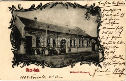 1904 Kula, Bács-Kula; Szolgabírói hivatal / judge's office. Art Nouveau (EK)