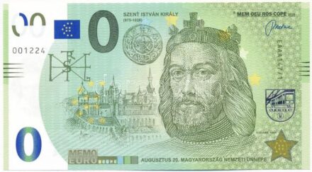 2018. 0ME szuvenír bankjegy 'Augusztus 20.' T:I Hungary 2018. 0 MemoEuro souvenir banknote '20th August' C:UNC