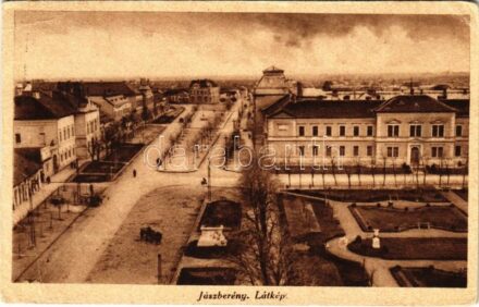 1934 Jászberény, látkép. Pesti Péter kiadása (EB)