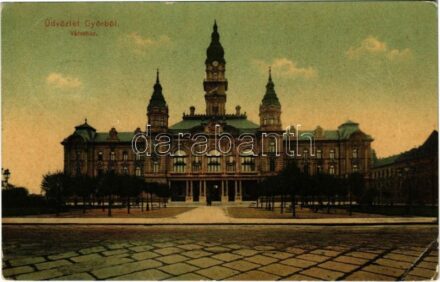 1910 Győr, Városháza. Berecz Viktor kiadása (EB)
