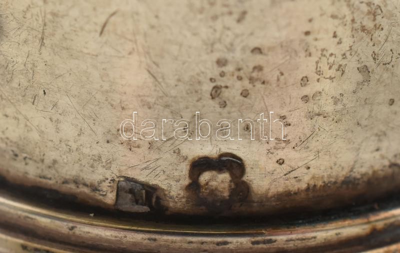 Ezüst (Ag) antik pipere készlet kupakok, Sigray család koronás monogramjaival, koruknak megfelelő állapotban, össz. nettó: 120 g - Image 4