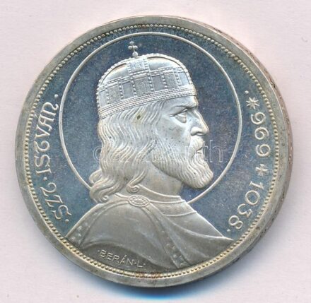 1938. 5P Ag 'Szent István' T:1- patina, kis ph Adamo P8.1