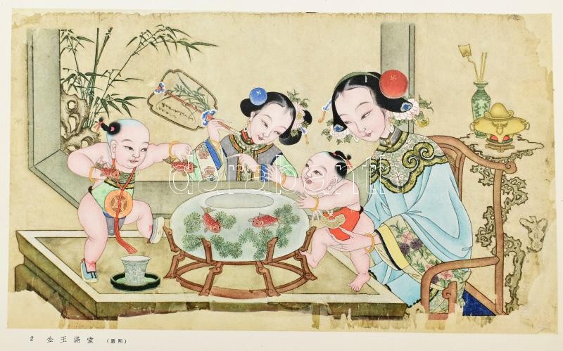 A Jang Liu-osing ujévi képgyűjtemény. Összeáll.: Vang Su-oun. Gazdag képanyaggal. Kínai nyelven. Két lapon magyar nyelvű képcímekkel. Kiadói egészvászon-kötés, foltos. - Image 4