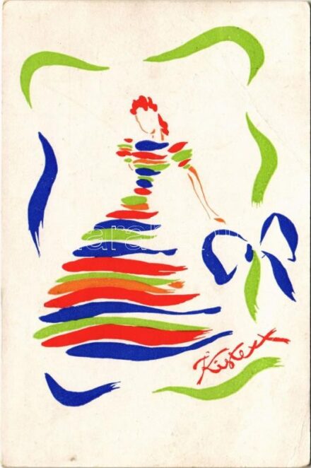 Kistexx. Budapest Nemzetközi Vásár. Kispesti Textilgyár reklámlapja / Hungarian textile factory advertisement + So. Stpl (EB)