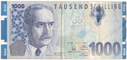 Ausztria 1997. 1000Sch 'AD 639908 Y' T:III folt Austria 1997. 1000 Schilling 'AD 639908 Y' C:F spotts Krause P#155