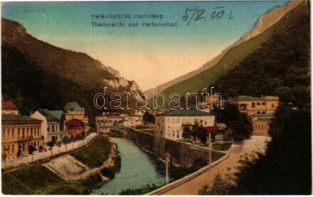 1910 Herkulesfürdő, Baile Herculane; részletkép. Eberle Keresztély kiadása / general view