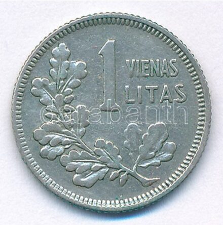 Litvánia 1925. 1L Ag T:2,2- Lituhania 1925. 1 Litas C:XF,VF Krause KM#76