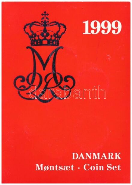 Dánia 1999. 25ö - 20K (7xklf) forgalmi sor karton dísztokban T:1 Denmark 1999. 25 Öre - 20 Kroner (7xdiff) coin set in original cardboard case C:UNC