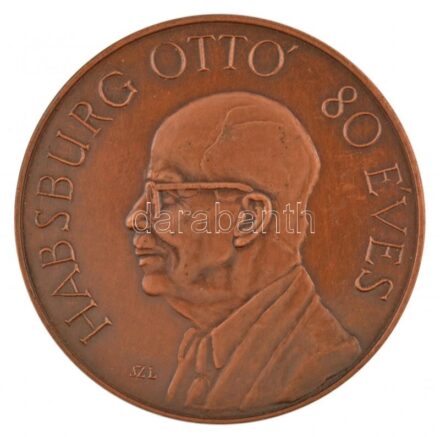 Szunyogh László (1956-) 1992. 'Habsburg Ottó 80 éves / Páneurópa Unió Tata' kétoldalas, piedfort bronz emlékérem (42,5mm) T:1-