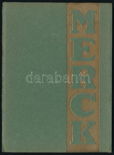 cca 1910 A német Merck gyár gyógyszerkészítményeinek magyar nyelvű ismertetője, kartonborítóban, Wirth Károly képviselő kiadványa, szép állapotban, 12 leporellóoldalon