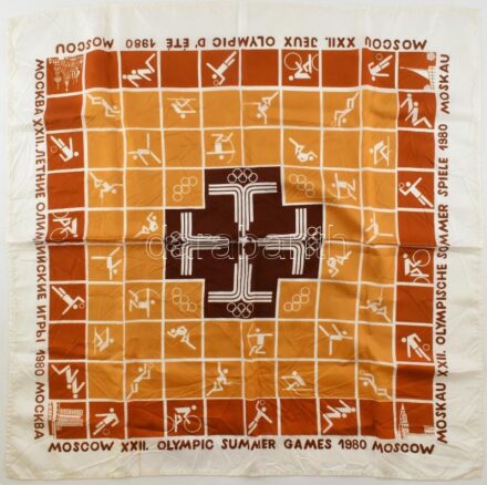 1980 moszkvai olimpia kendő 74x80cm