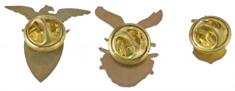 3xklf fém kitűző, 2db Turulos, 1db városcímeres T:1,1- - Image 2