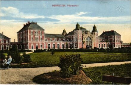 Debrecen, Pályaudvar, vasútállomás. MÁV levelezőlapárusítás 53. sz. 1914.