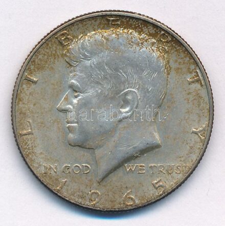 Amerikai Egyesült Államok 1965. 1/2$ Ag 'Kennedy' T:2 patina USA 1965. 1/2 Dollar Ag 'Kennedy' C:XF patina Krause KM#202a