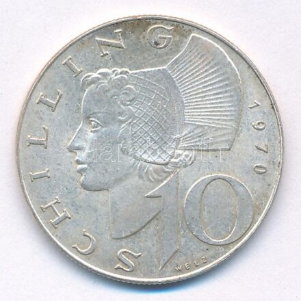 Ausztria 1970. 10Sch Ag T:1- Austria 1970. 10 Schilling Ag C:AU
