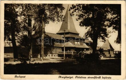 1926 Budapest XIII. Margitsziget, Palatinus strandfürdő bejárata, Férfi osztály (EB)