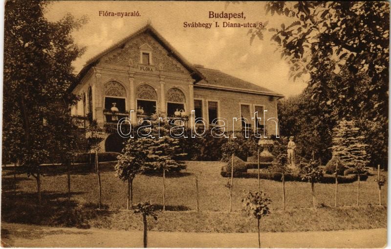 1910 Budapest XII. Svábhegy, Flóra nyaraló. Diana utca 8.