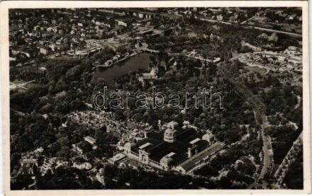 Budapest XIV. Nemzetközi Vásár területe a Városligetben. A m. kir. állami térképészeti intézet légi felvétele 484.