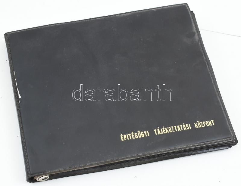 cca 1980 Építésügyi Tájékoztató Központ fényképalbuma, benne 19 db albumlapokra ragasztott fotóval, 19,5x15 cm méretben, angol nyelven feliratozva - Image 3