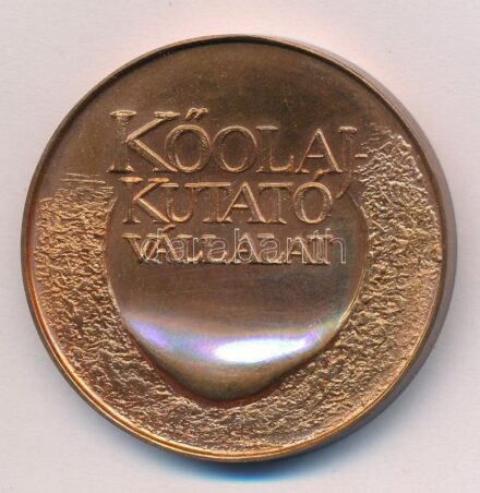 Lapis András (1942-) DN 'Kőolajkutató Vállalat' kétoldalas bronz emlékérem (42,5mm) T:1-