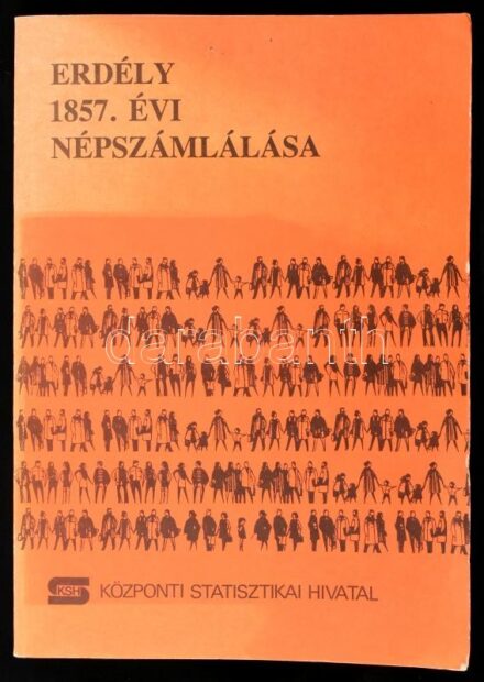 Erdély 1857. évi népszámlálása. Összeáll.: Dányi Dezső. Bp., 1992, KSH. Kiadói kissé kopott papírkötés. Az OTKA témavezető, Dr. Katona Tamás által Baczoni Gábor történész részére szóló ajándékozási sorokkal.
