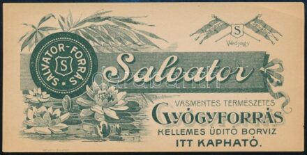 Salvator Gyógyforrás számolócédula