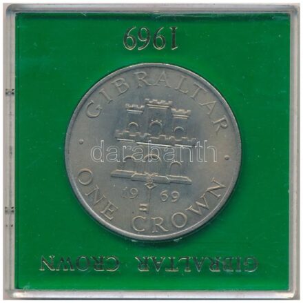 Gibraltár 1969. 1C Cu-Ni 'II. Erzsébet' eredeti műanyag tokban T:1 Gibraltar 1969. 1 Crown Cu-Ni 'Elisabeth II' in original plastic case C:UNC Krause KM#4